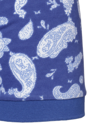 Поло, короткий рукав, узор - огурец (203, Синий/Белый, 54 - XL  рукав 22 см)