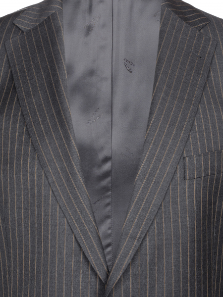 Костюм, GRAHAM, Jaguar, классика, полоска., 2 пугов., 2шл (18, Серый, 48, 6)
