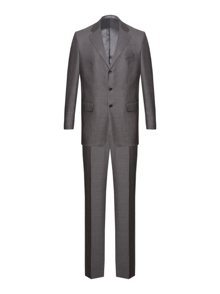 Костюм, EM, классика, полоска, 3 пугов./прорез.карм.с клап., 1шл, б.кл. (501, Серый, 54 , 8)