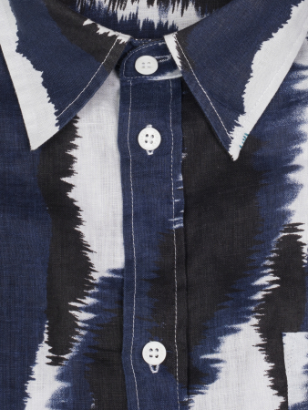 Сорочка, Torras, casual, длин. рук., льняная (00038, Разноцветная, 58 )