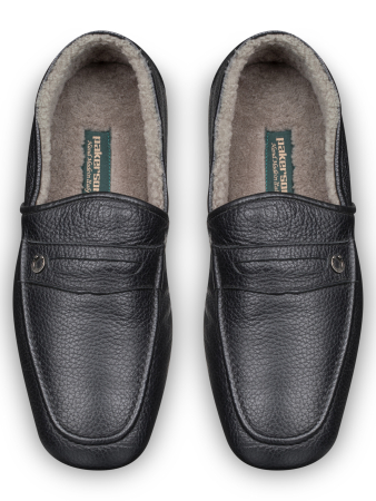 Мокасины, Pakerson (999, Черный, 42, 100% мутон, 100% кожа олень)