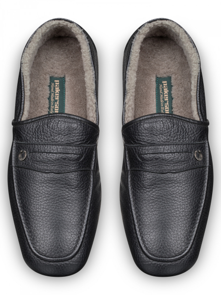 Мокасины, Pakerson (999, Черный, 42, 100% мутон, 100% кожа олень)