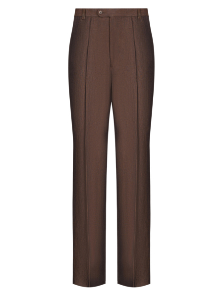 Брюки, Torras, классика,однотонные, без защипа (00442, Коричневый, 52, 6)
