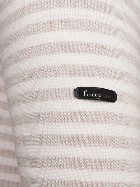 Джемпер, круглый ворот, в полоску (310, Бежевый, 46 - XS     )