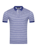 Поло на пуговицах, в полоску, короткий рукав (491, Синий/Белый, 48 - S      рукав 23 см)