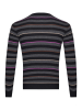 Джемпер, круглый ворот, в полоску (087, Черный, 58 - 3XL)