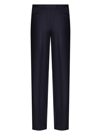Брюки, Ravazzolo, средне-притал., с защип, однотон. (14571, Темно -синий , 52 , R)