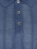 Поло на пуговицах, короткий рукав, однотонное-полоска (080, Темно-джинс., 50)