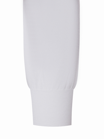 Кардиган, ворот-стойка на молнии, длинный рукав (2102, Белый, 52 - L  рукав 62 см)