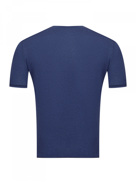 Джемпер, круглый вырез, кор/рук.,однотон. (362, Джинсовый, 48)