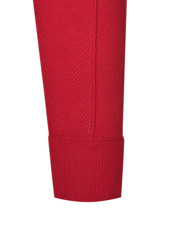 Кардиган, ворот - стойка на молнии, однотонный (006, Красный, 52 - L  рукав 61 см)