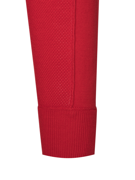 Кардиган, ворот - стойка на молнии, однотонный (006, Красный, 52 - L  рукав 61 см)