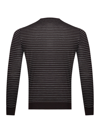 Джемпер, круглый ворот, в полоску, дл/рук. (320, Черный, 58)