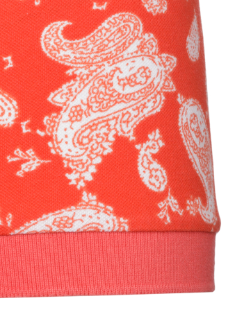 Поло, короткий рукав, узор - огурец (202, Коралловый/Белый, 56 - XXL рукав 22 см)