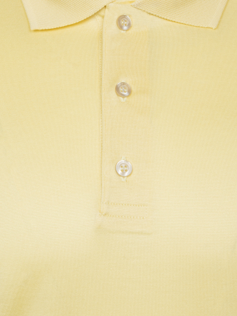 Поло на пуговицах, однотонное, кор рукав (800, Желтый, 52 - L  рукав 25 см)