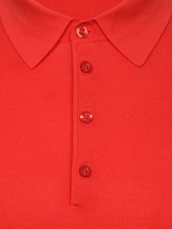 Поло на пуговицах, короткий рукав, однотонное (006, Красный, 48 - S  рукав 23 см)