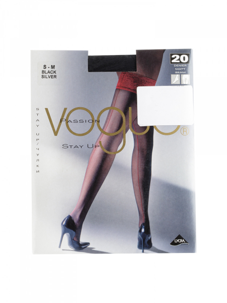 Чулки, Passion, 20 den (0811, Черный/Серебро, M/L, 20 den)