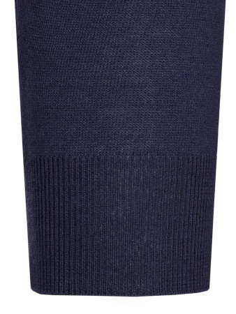 Джемпер,SLIM, круглый ворот, длинный рукав, однотонный (080, Синий, 56)