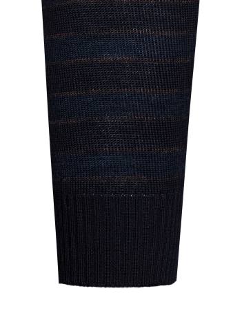 Джемпер, круглый ворот, в полоску (360, Черный, 56 - XXL)