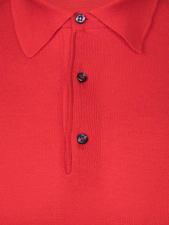 Поло, на  пуговицах, короткий рукав, однотонное (208, Красный, 58  рукав 29 см)