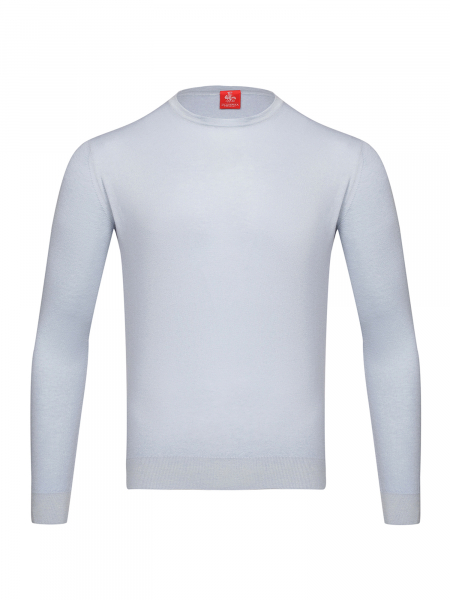 Джемпер, круглый ворот, длин. рукав (7007, Голубой, 58 - 3XL     )