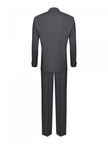 Костюм, классика, одноборт., рябь, брюки с защип. (00002, Графит, 50, 6)