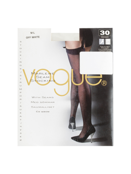 Чулки, Marlene Seam Stockihg, 30 den (0106, Белый, M/L, 30 den)