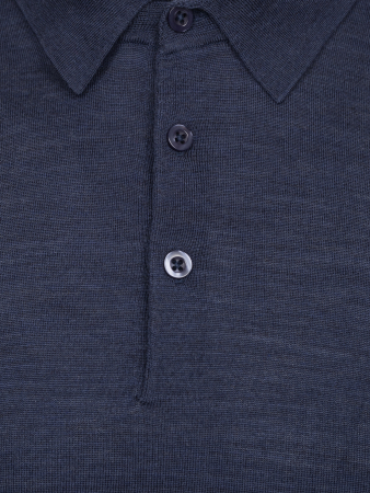 Поло, на пуговицах, дл/рукав (166, Темно-джинс., 46)