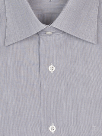 Сорочка, короткий рукав, классика, однотонная (300, Серый, 41/42)