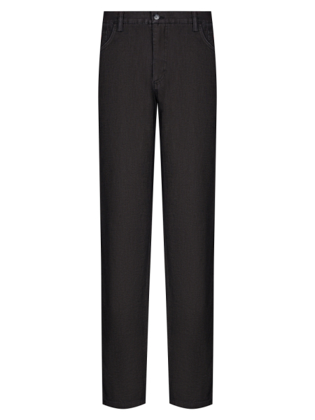 Брюки, Enrico Marinelli, однотонные (100, Черный, 44)