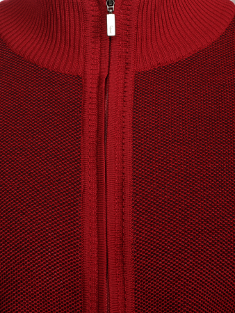 Кардиган, на молнии, стойка, дл/рук. (262, Бордо, 48)