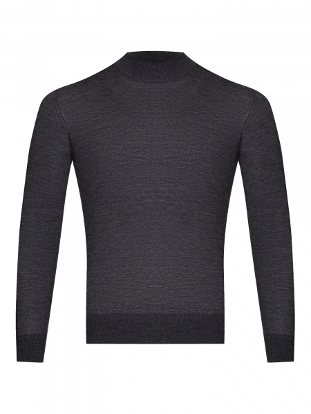 Джемпер , ворот стойка, дл/рукав (116, Темно-серый, 46 - S)