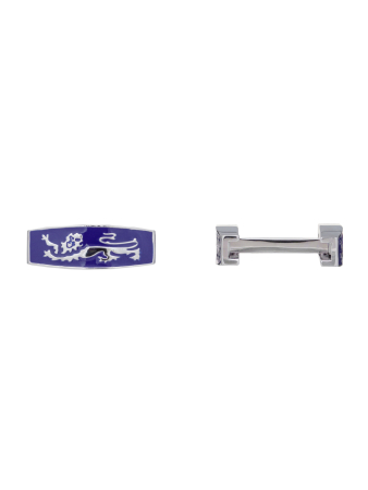 ЗАПОНКИ, THOMPSON, Англия (31, Enamel Blue (Синяя эмаль), ДВУХСТОРОННИЕ, Орнамент/ Синий Дракон)