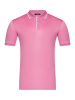 Поло однотонное, ворот с окантовкой, короткий рукав (211, Розовый/Белый, 58-3XL рукав 26 см)