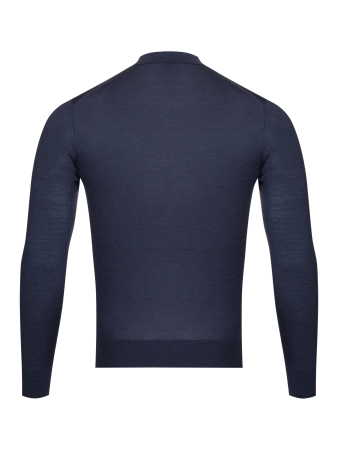 Поло, на пуговицах, дл/рукав (166, Темно-джинс., 46)