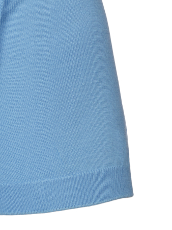 Поло на молния, короткий рукав, однотонное-сетка (016, Голубой, 58)