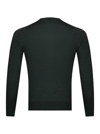 Джемпер, круглый ворот , дл/рукав (829, Темно-зеленый, 52)
