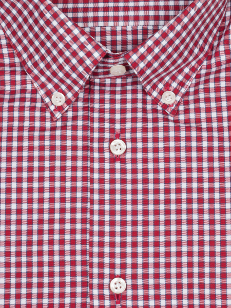 Сорочка, SMT, ДР, London, классика, в клетку (61, Белый/Бордо, 39/40)