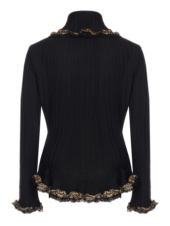 Кардиган, Daniela Drei, леопард. вставки (600, Черный, 50)