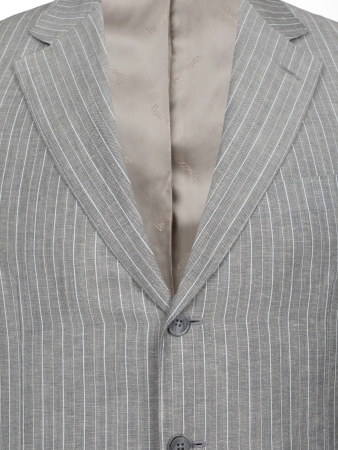 Костюм, Ravazzolo, классический, полоска, 3 пугов., 2шл (43207, Серый, 50, R)