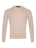 Джемпер, круглый ворот, в полоску (330, Светло-коричневый, 54 - XL)