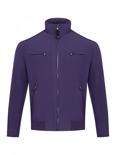 Куртка, Lodenfrey, J. Nancy, на молнии, однотонная (56, Фиолетовый, 46)