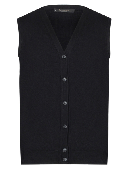 Жилет, V-вырез, пуговицы, S/M, A.Ferrante (002, Черный, 52 - L)