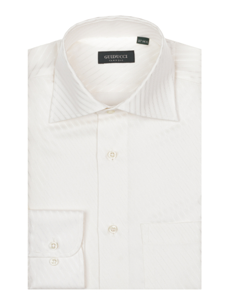 Сорочка, Guiducci ДР, классика,  диагональ (002, Молочный, 37)