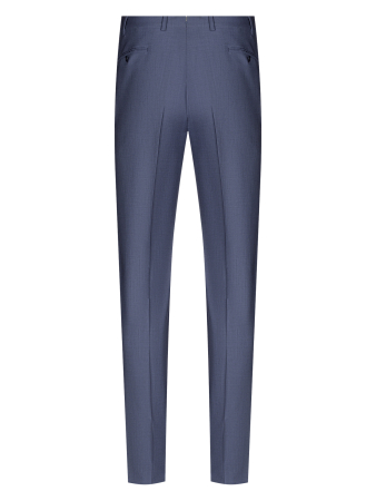 Брюки, Ravazzolo, средне-притал., без защипов, однотон. (58514, Серо-синий, 48, R)