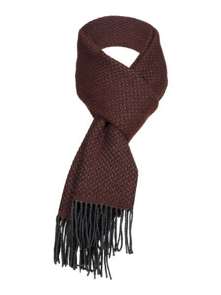 Шарф, Piacenza "Плетенка" (13, Кирпич/сер, 170 х 40 см)