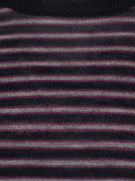 Джемпер, круглый ворот, в полоску, дл/рук. (204, Сиреневый, 48)