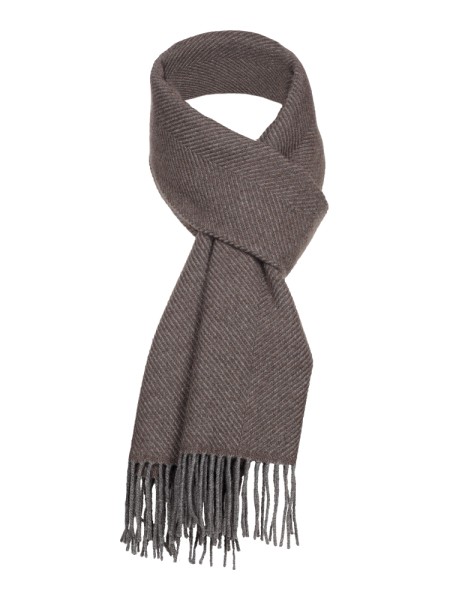 Шарф, Piacenza, "Елочка" (12, Темно-беж/сер, 180 х 37 см)