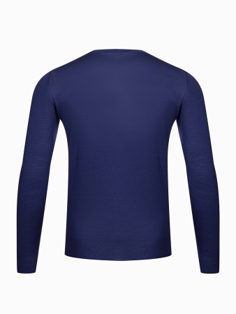 Джемпер, круглый ворот, однотон.дл/рук. (080, Синий, 50)