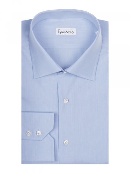 Сорочка AURIGA, Ravazzolo, однотонная, фактурная (300, Голубой, 40)